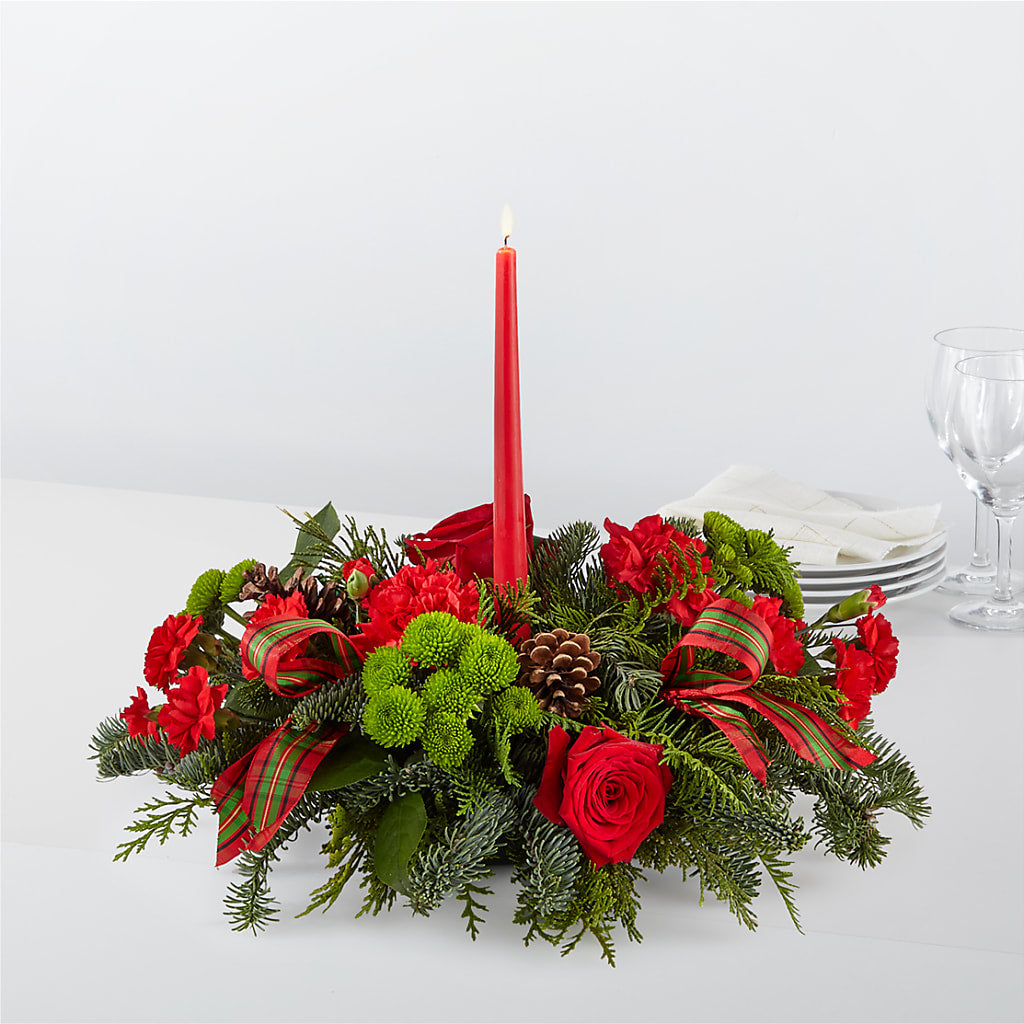 By the Candlelight Centerpiece – Guilles Flowers Santa Clara, San Jose CA