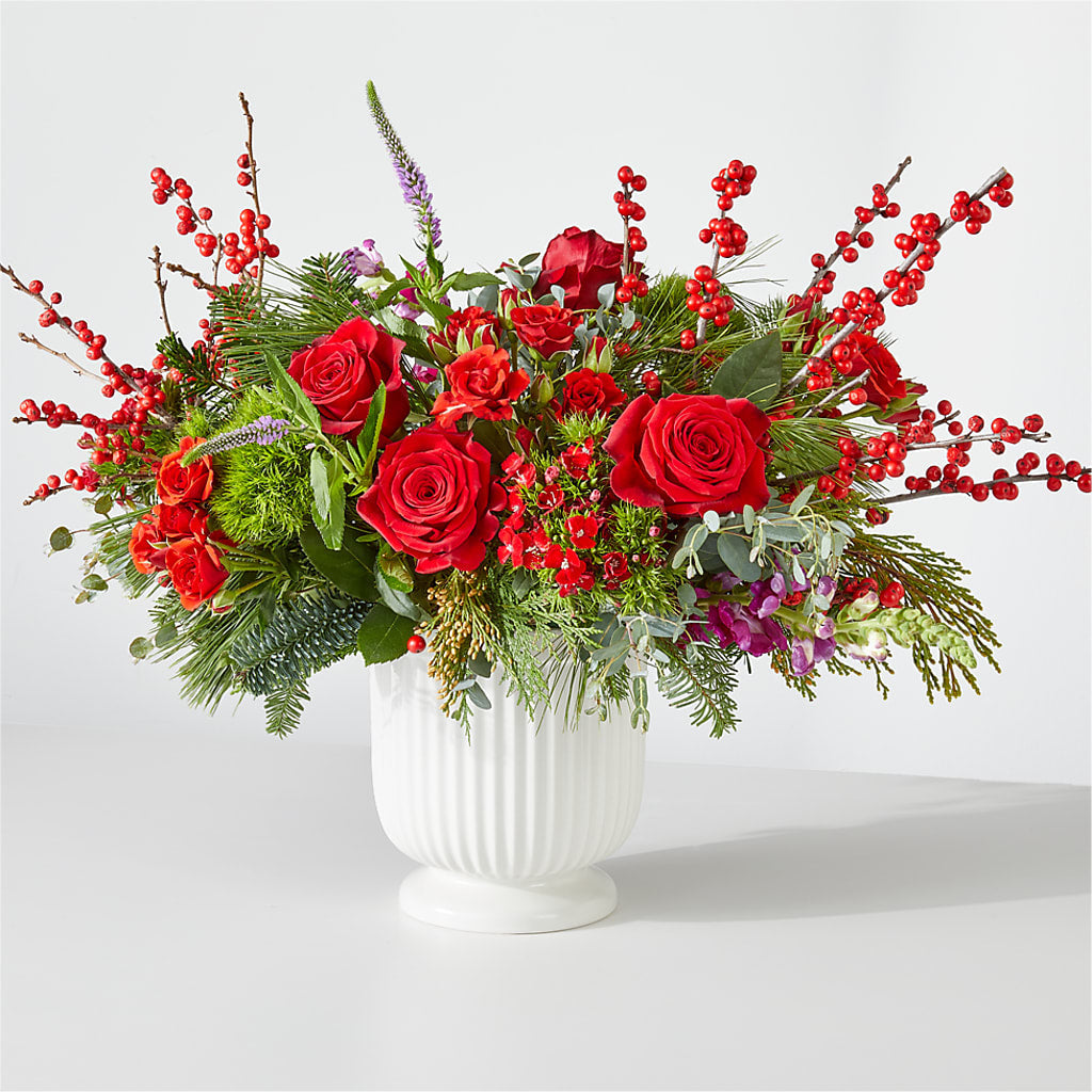 Big Red Bow Bouquet – Guilles Flowers Santa Clara, San Jose CA