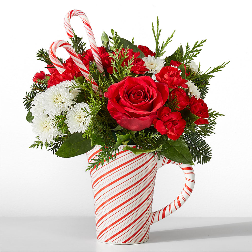 Peppermint Swirl Mug – Guilles Flowers Santa Clara, San Jose CA