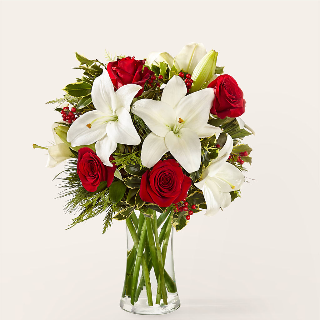 Sparkling Snowflakes Bouquet – Guilles Flowers Santa Clara, San Jose CA