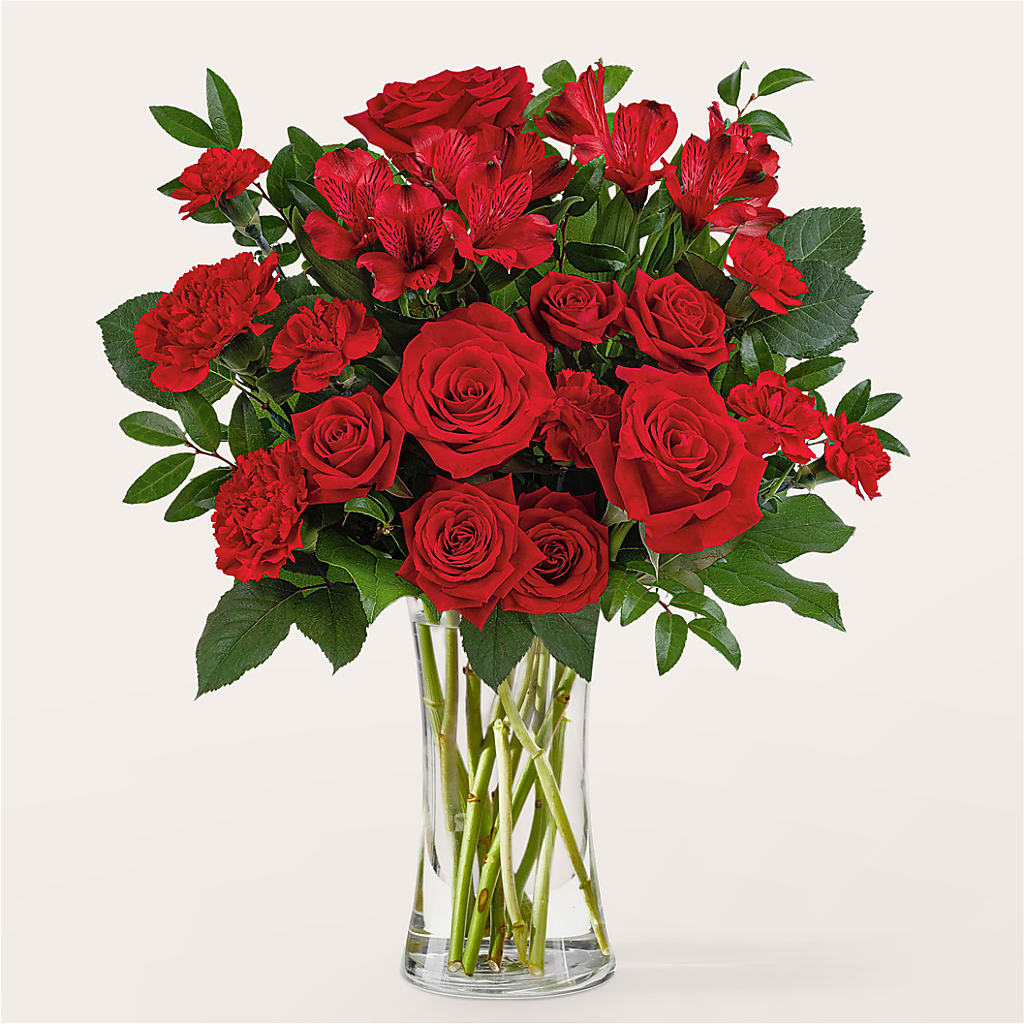 Brilliant Ruby Bouquet – Guilles Flowers Santa Clara, San Jose CA