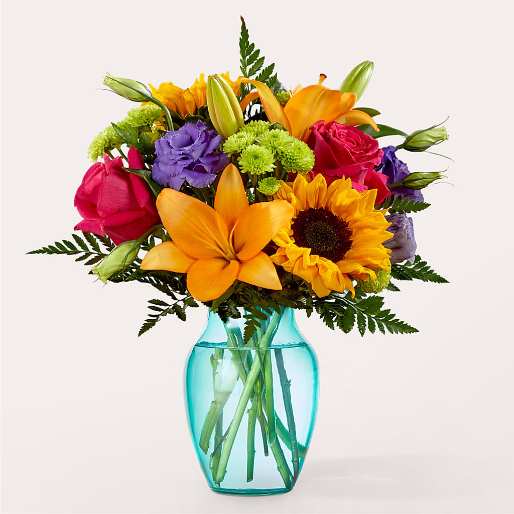 Double Rainbow Bouquet – Guilles Flowers Santa Clara, San Jose CA