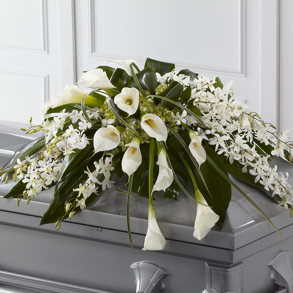 Angel Wings Casket Spray – Guilles Flowers Santa Clara, San Jose CA