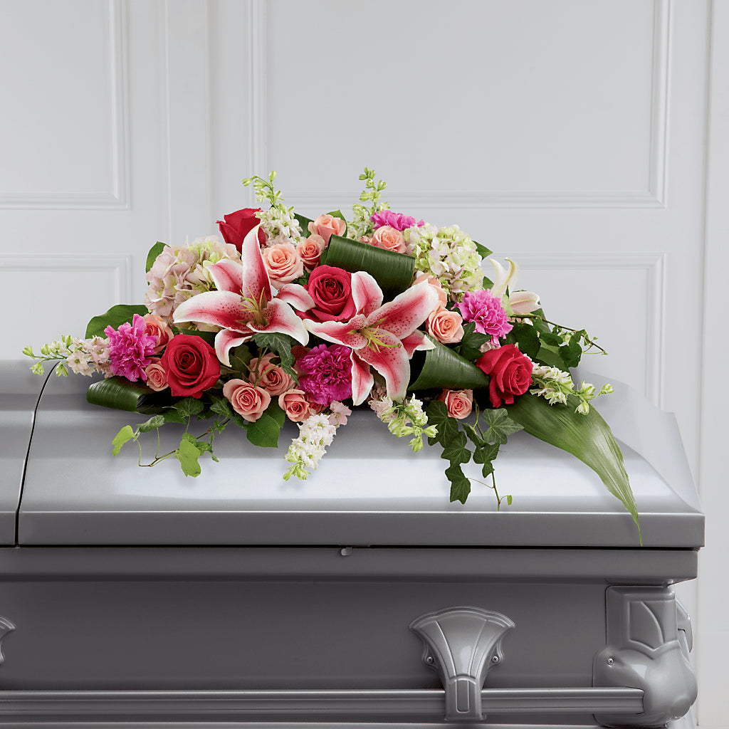 Splendid Grace Casket Spray – Guilles Flowers Santa Clara, San Jose CA