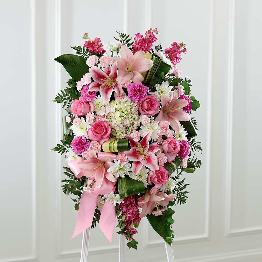 Comforting Standing Spray – Guilles Flowers Santa Clara, San Jose CA