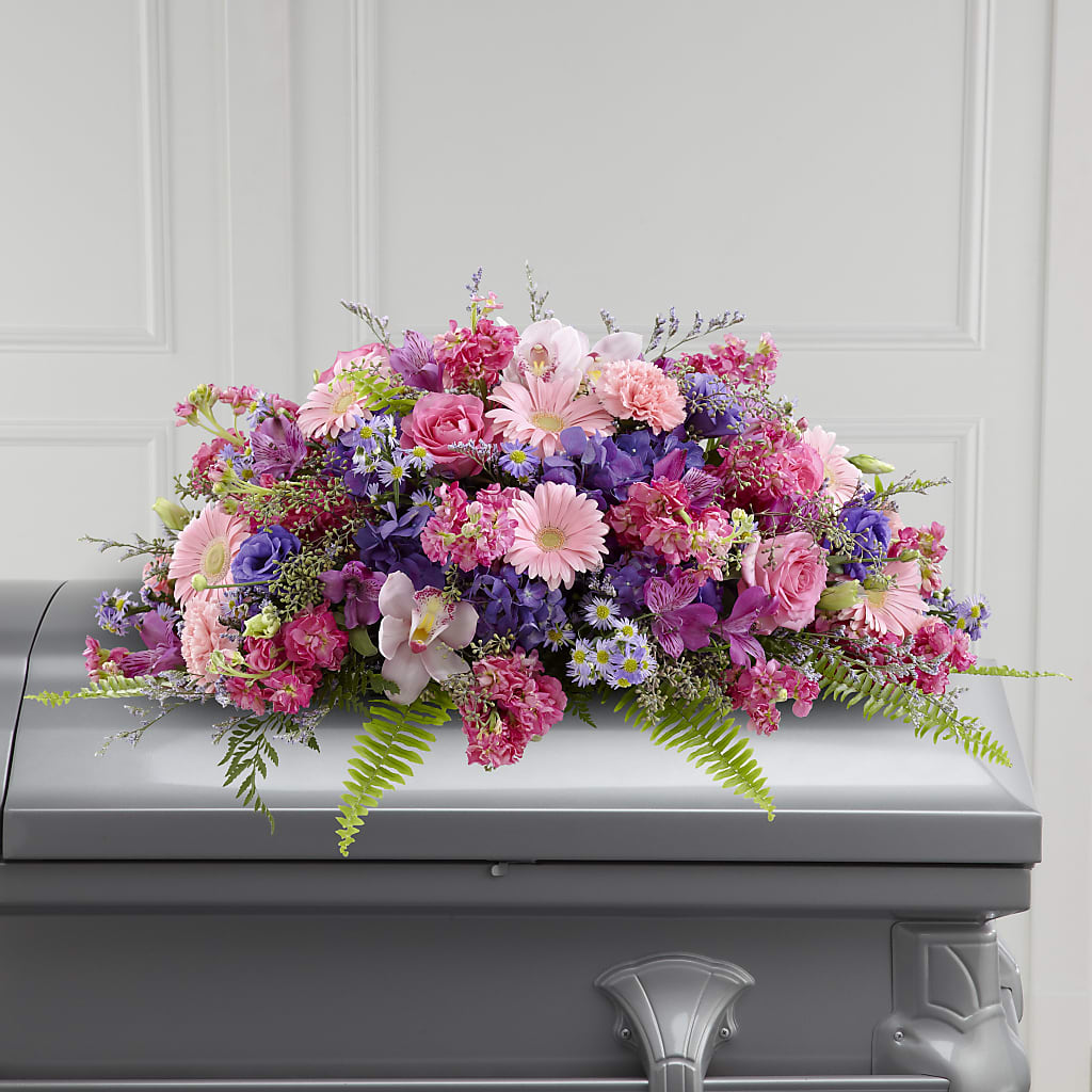 Glorious Garden Casket Spray – Guilles Flowers Santa Clara, San Jose CA