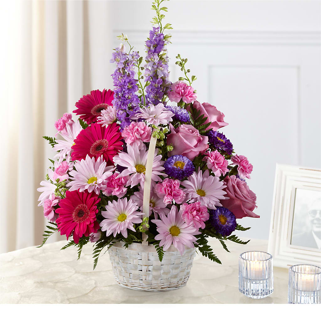 Pastel Peace Basket – Guilles Flowers Santa Clara, San Jose CA