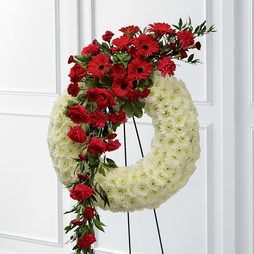 Graceful Tribute Wreath – Guilles Flowers Santa Clara, San Jose CA