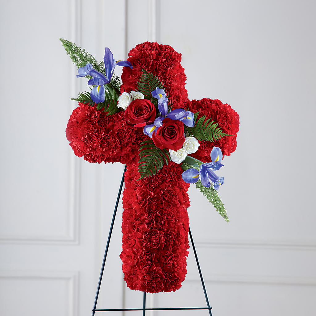 Faithful Hero Floral Cross – Guilles Flowers Santa Clara, San Jose CA