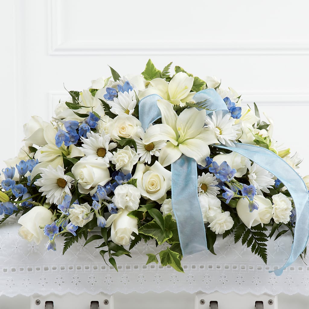 Tender Treasure Casket Spray – Guilles Flowers Santa Clara, San Jose CA