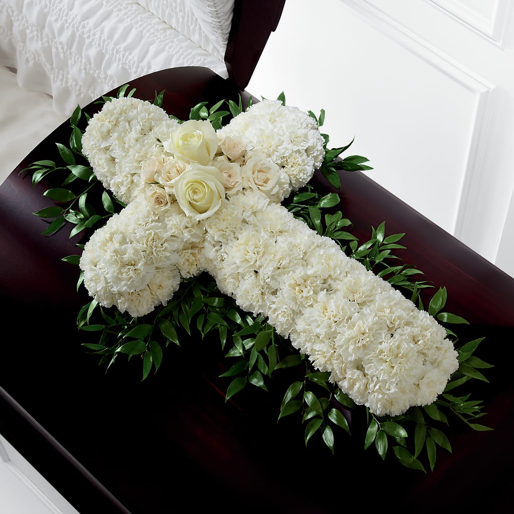Peaceful Memories Casket Spray (Standard) – Guilles Flowers Santa Clara, San Jose CA