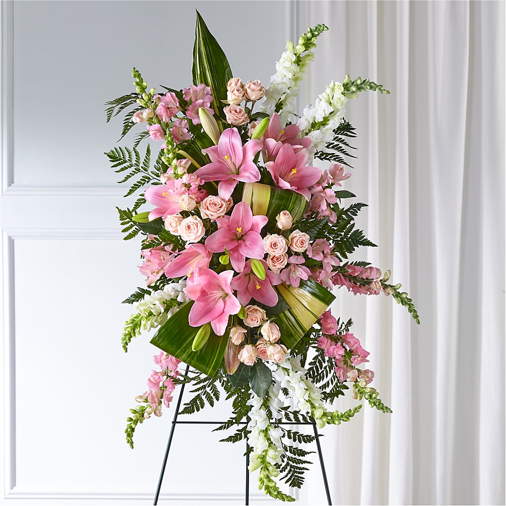 Elegant Embrace Standing Spray – Guilles Flowers Santa Clara, San Jose CA