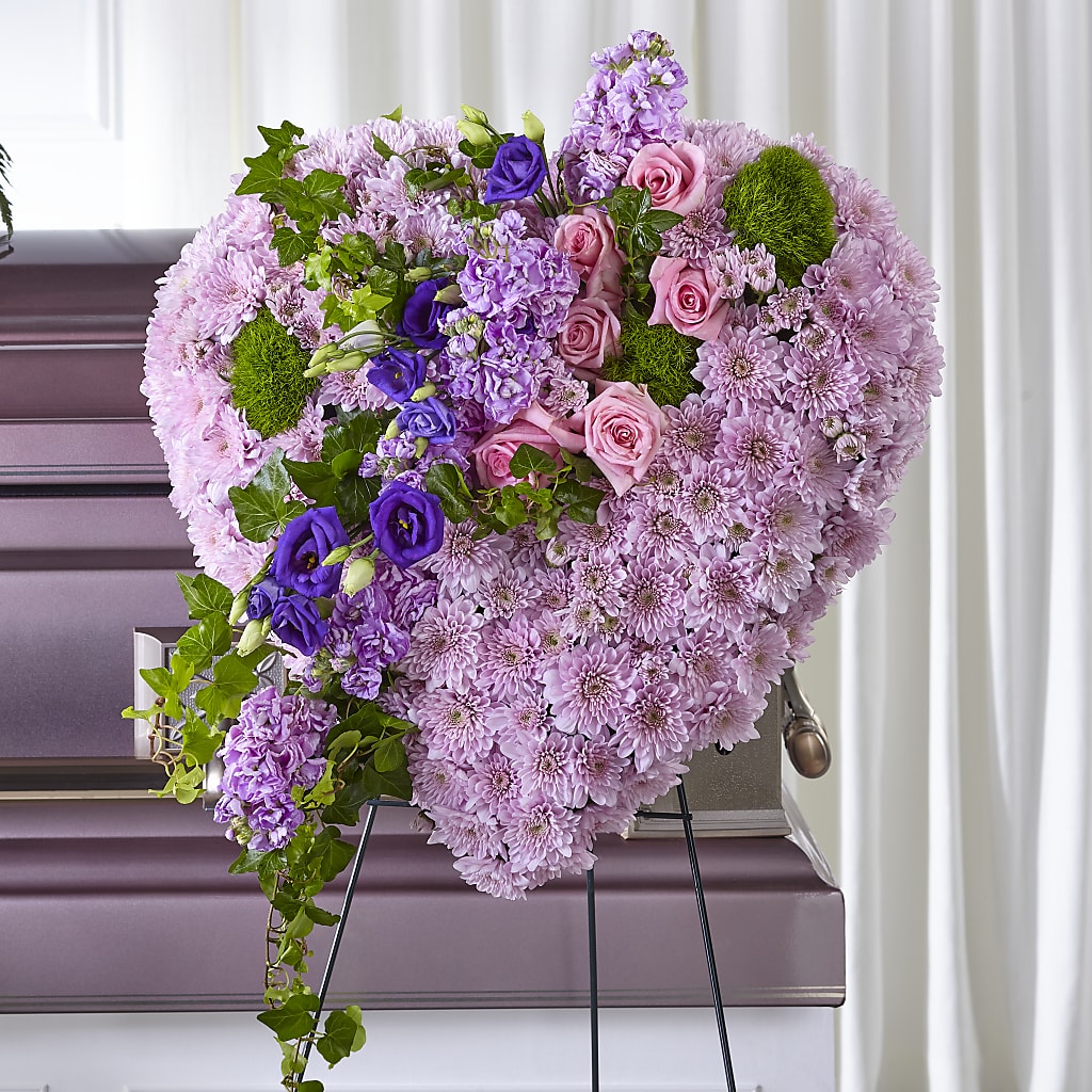Treasured Love Standing Heart – Guilles Flowers Santa Clara, San Jose CA