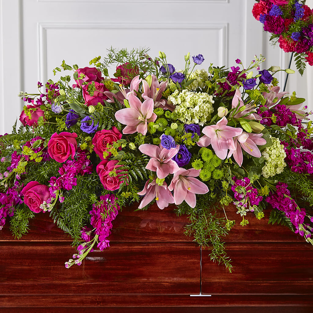 Radiant Tribute Casket Spray – Guilles Flowers Santa Clara, San Jose CA