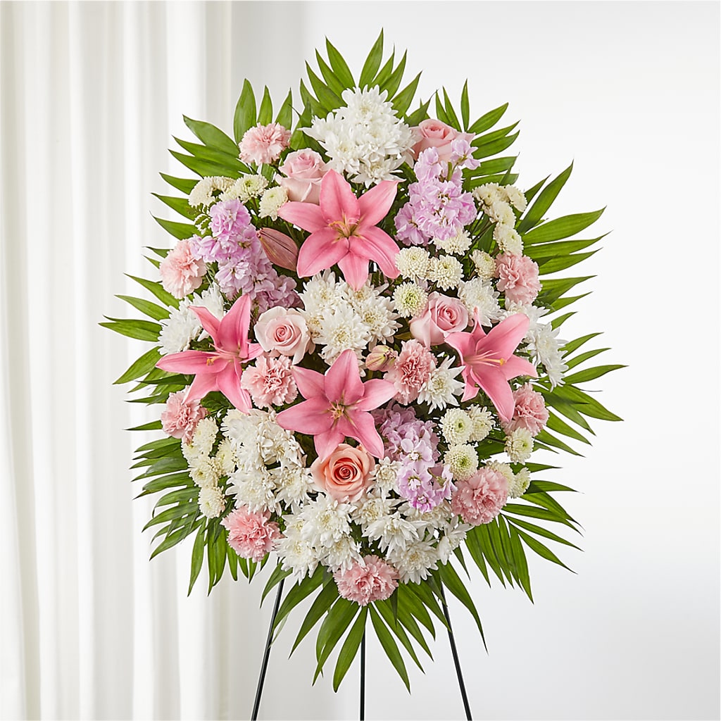 Offering Solace Standing Spray – Guilles Flowers Santa Clara, San Jose CA