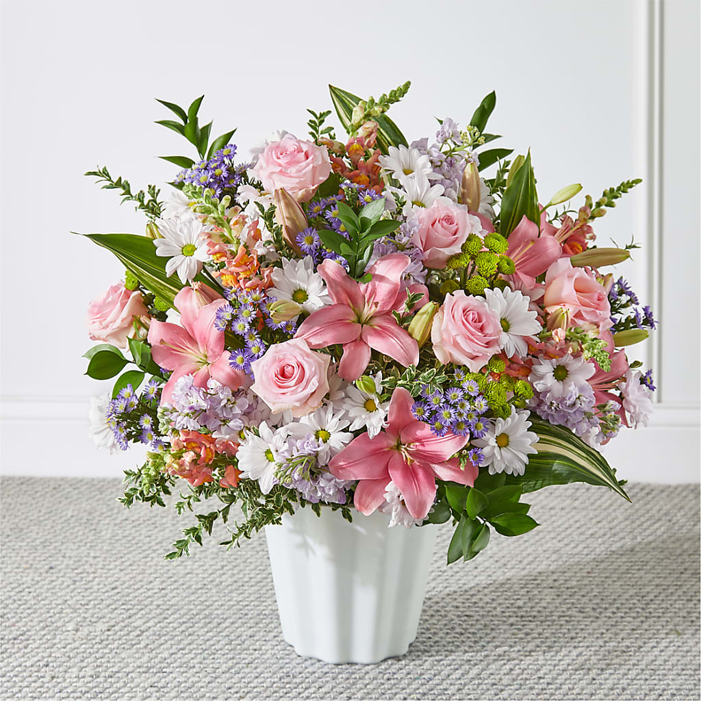 Abundant Compassion Floor Basket – Guilles Flowers Santa Clara, San Jose CA