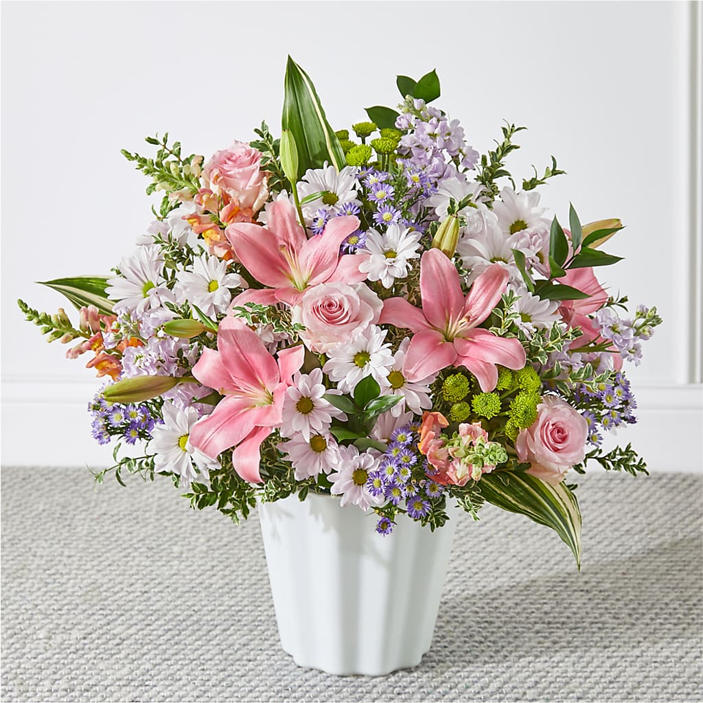 Abundant Compassion Floor Basket – Guilles Flowers Santa Clara, San Jose CA