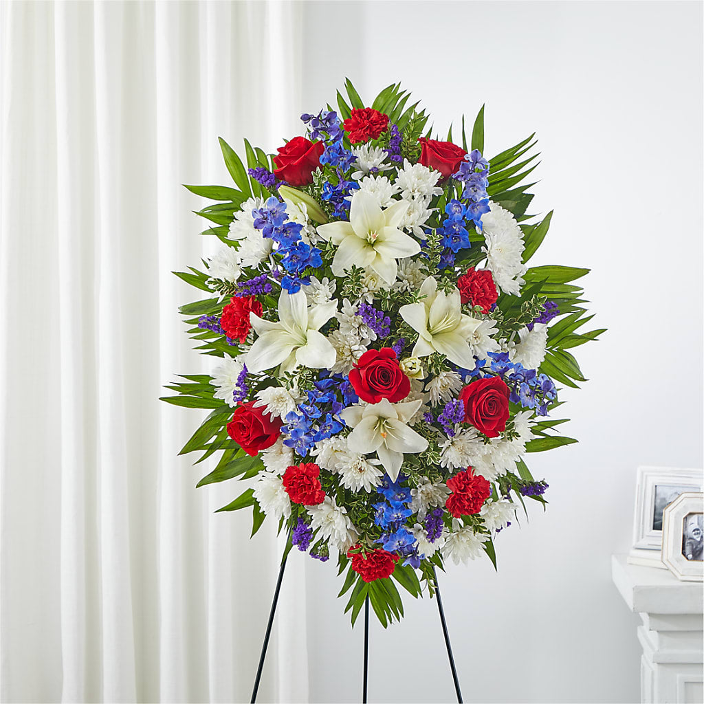 Cherished Service Standing Spray – Guilles Flowers Santa Clara, San Jose CA