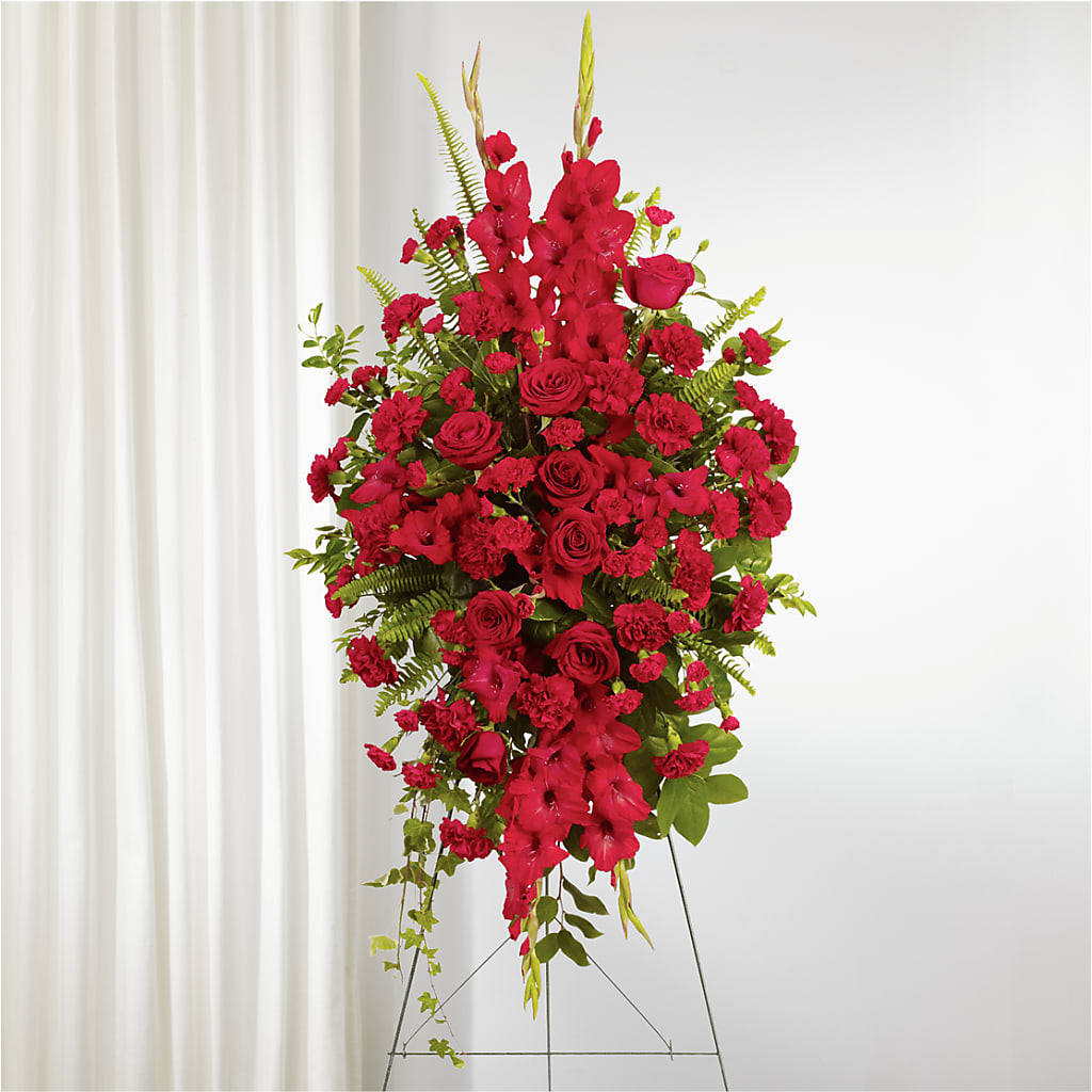 From the Heart Standing Spray – Guilles Flowers Santa Clara, San Jose CA