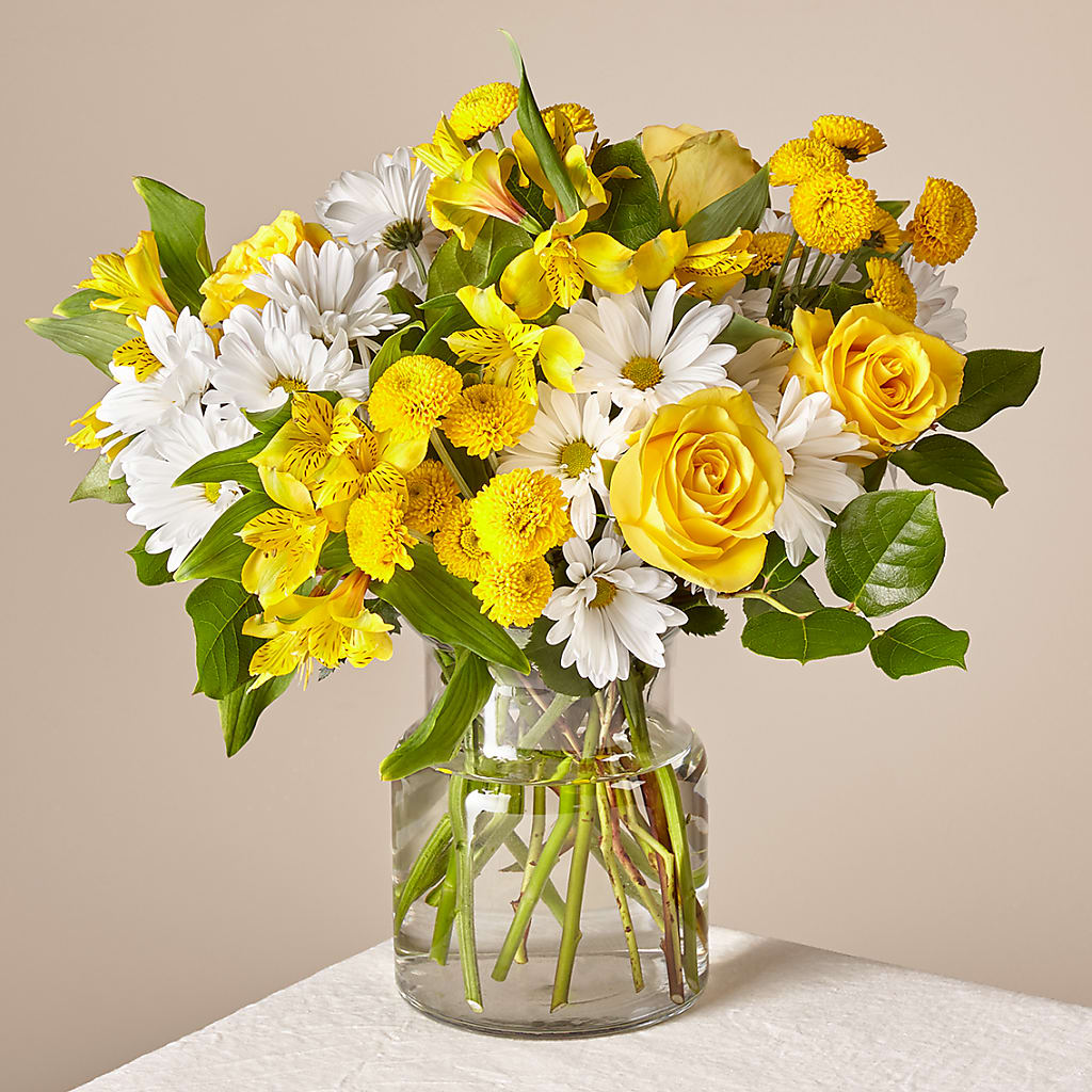 Sunny Sentiments Bouquet – Guilles Flowers Santa Clara, San Jose CA