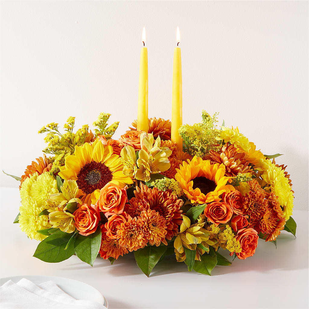 Autumn Harmony Centerpiece – Guilles Flowers Santa Clara, San Jose CA