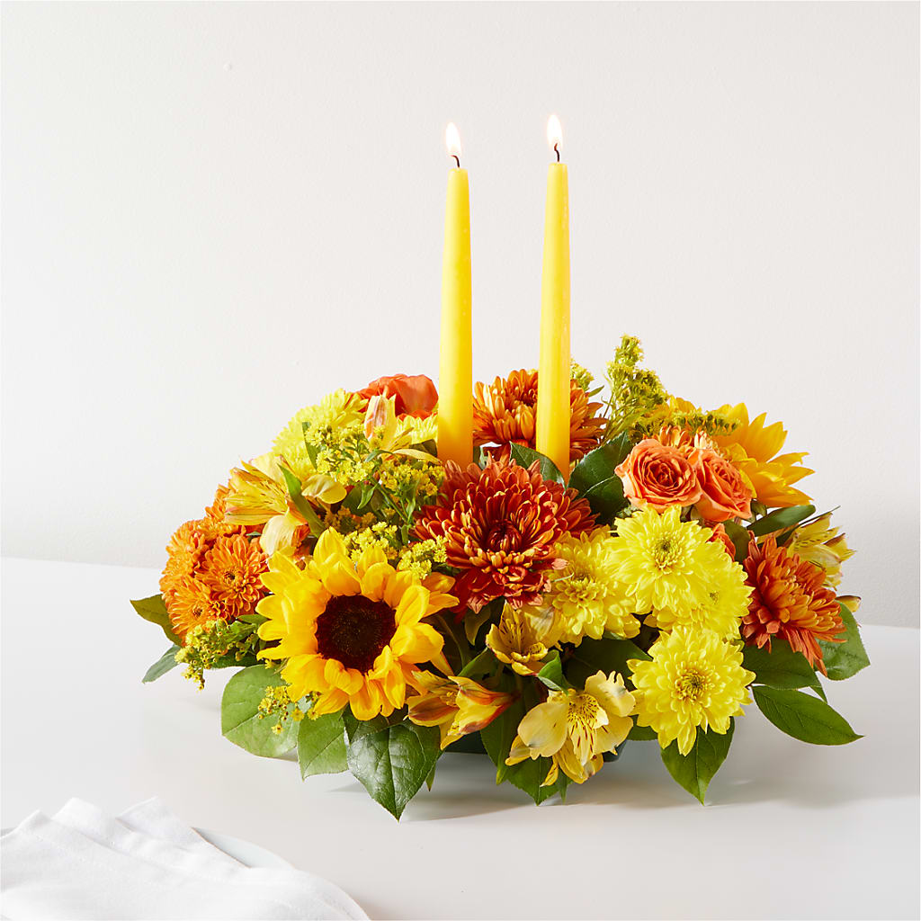Autumn Harmony Centerpiece – Guilles Flowers Santa Clara, San Jose CA