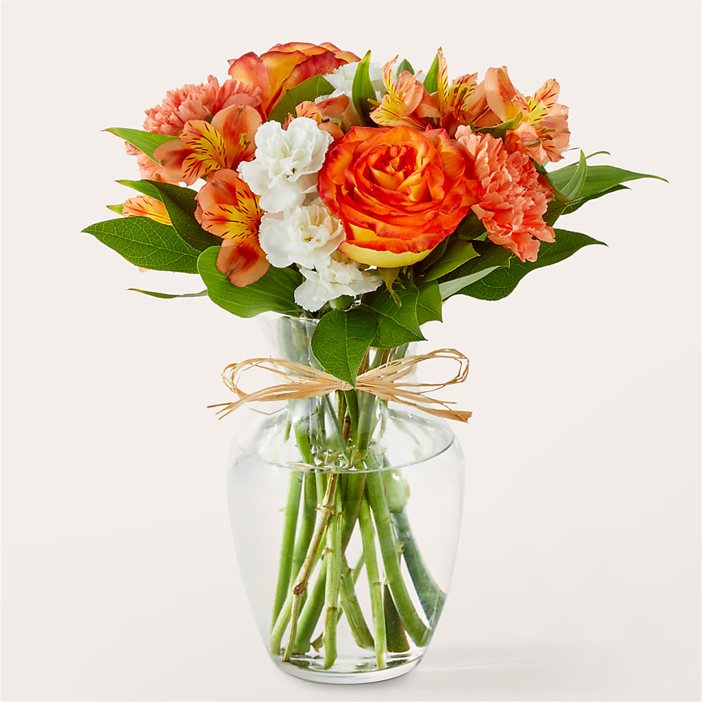 Apricot Glow Bouquet – Guilles Flowers Santa Clara, San Jose CA