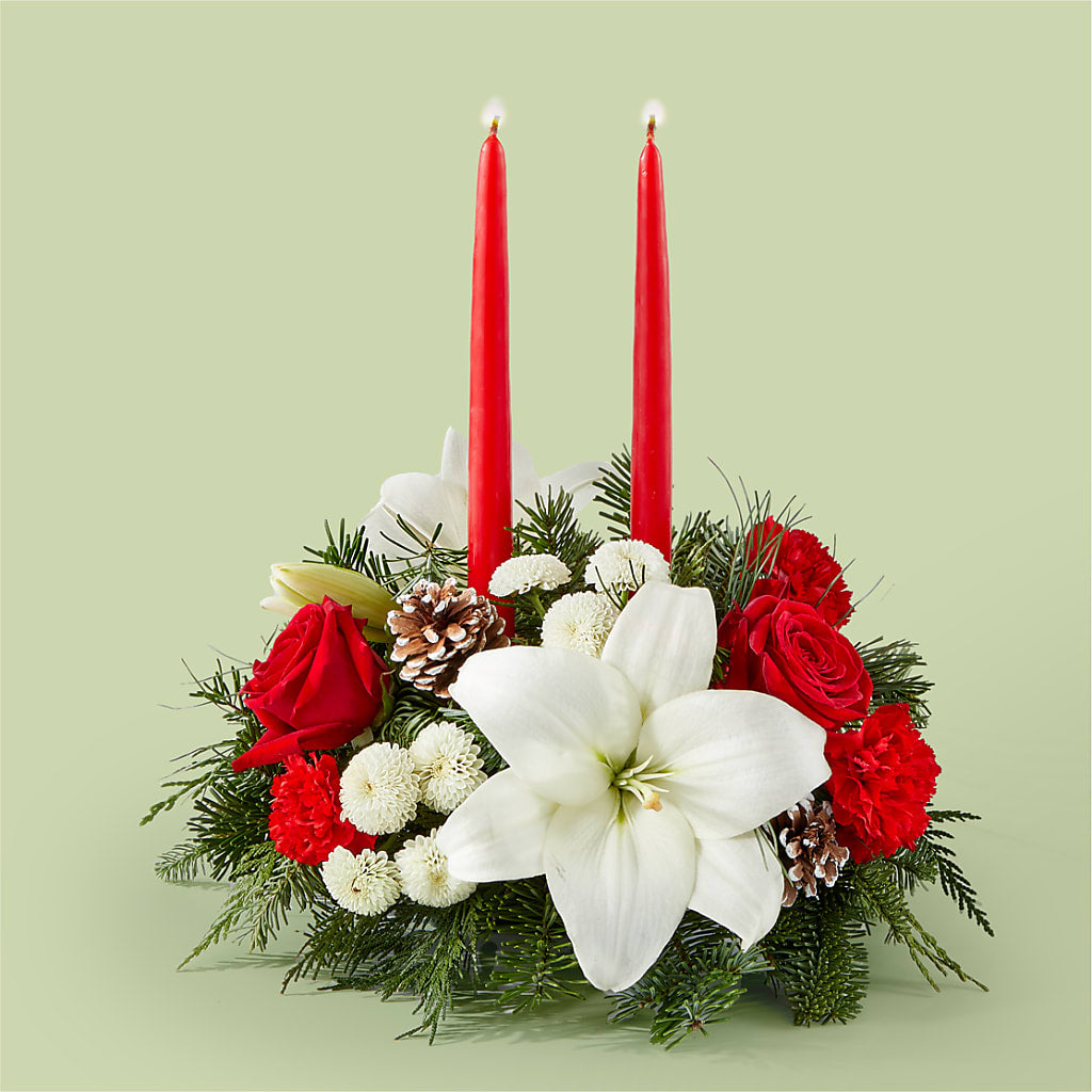 Seasonal Festivities Centerpiece – Guilles Flowers Santa Clara, San Jose CA