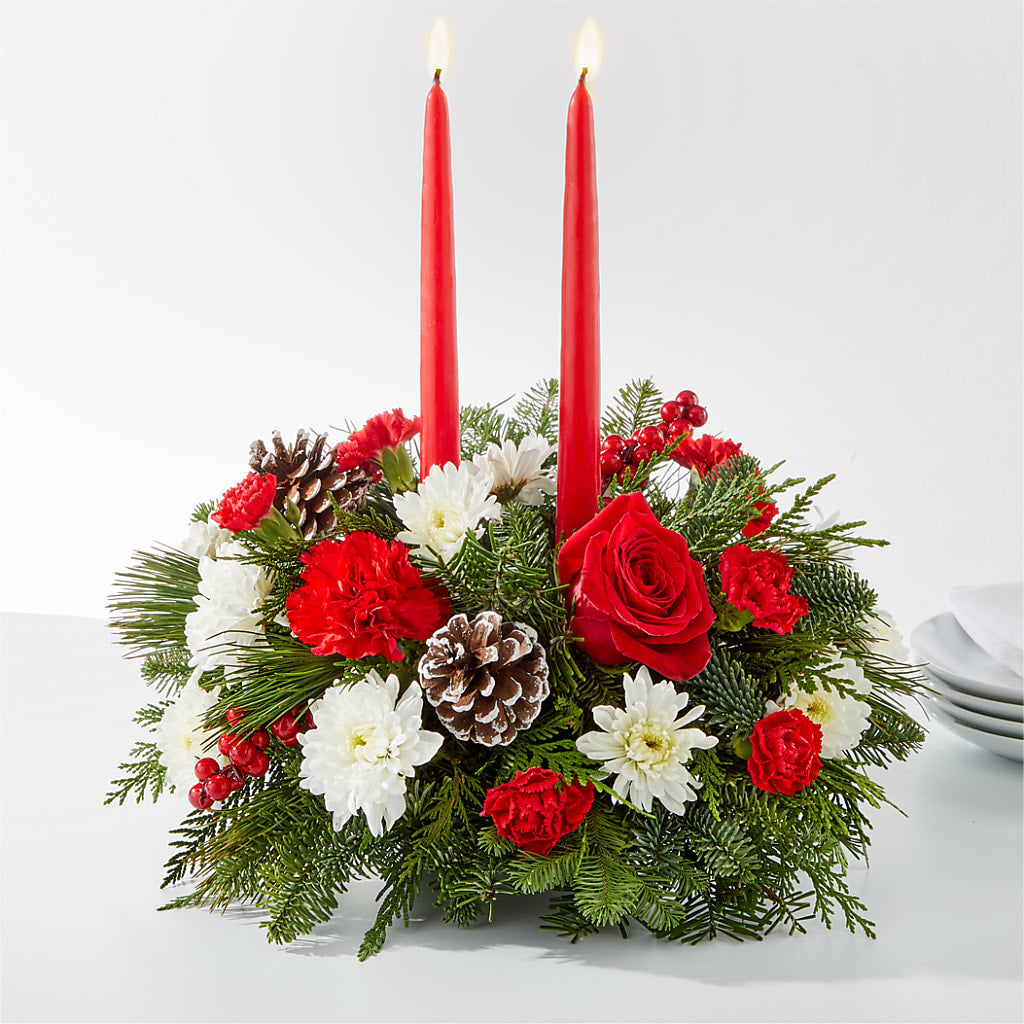 Holiday Soiree Centerpiece – Guilles Flowers Santa Clara, San Jose CA