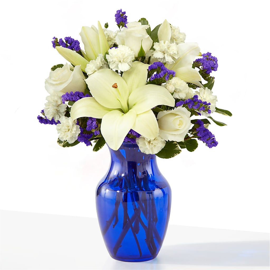 Sapphire Rush Bouquet – Guilles Flowers Santa Clara, San Jose CA