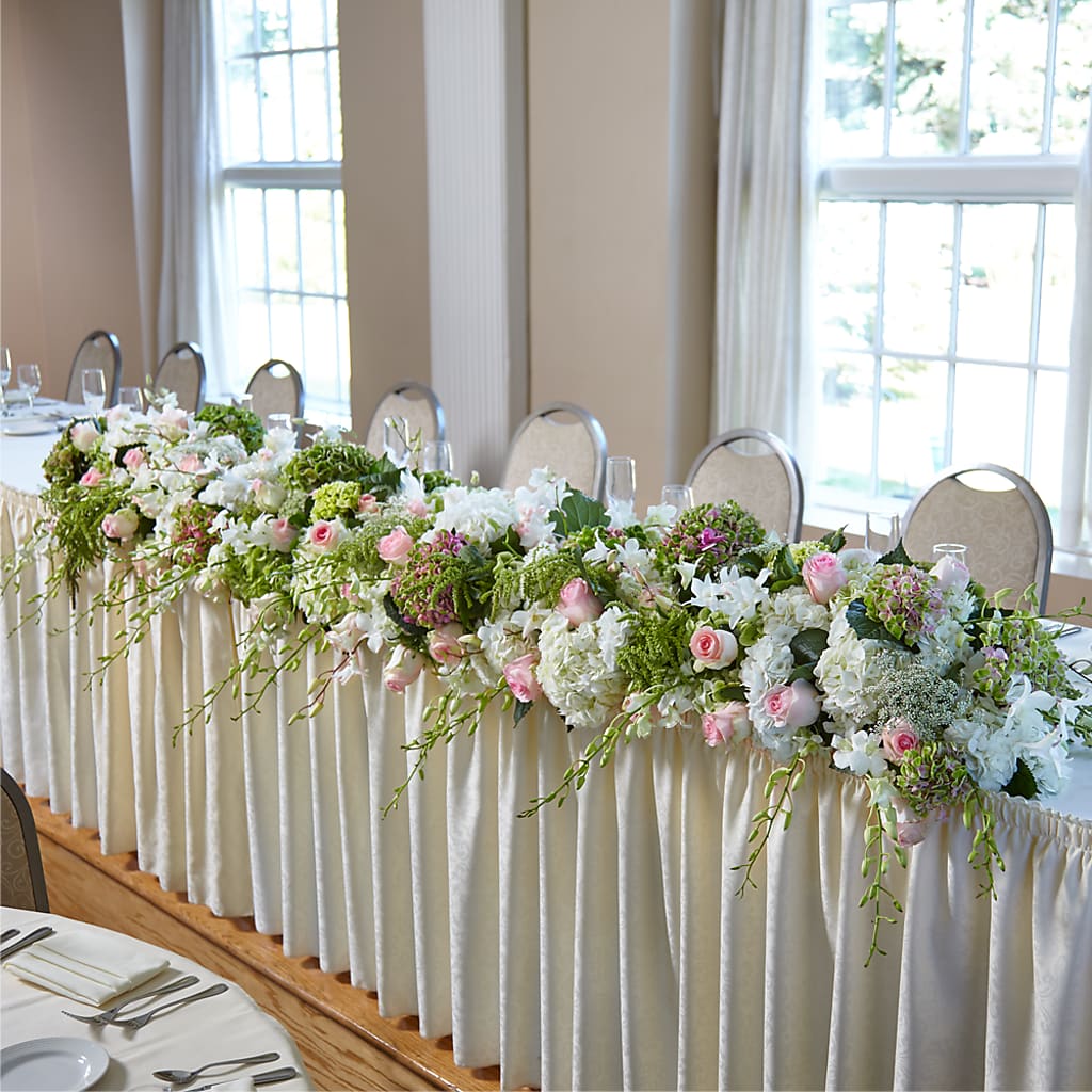 State of Joy Head Table Arrangement – Guilles Flowers Santa Clara, San Jose CA