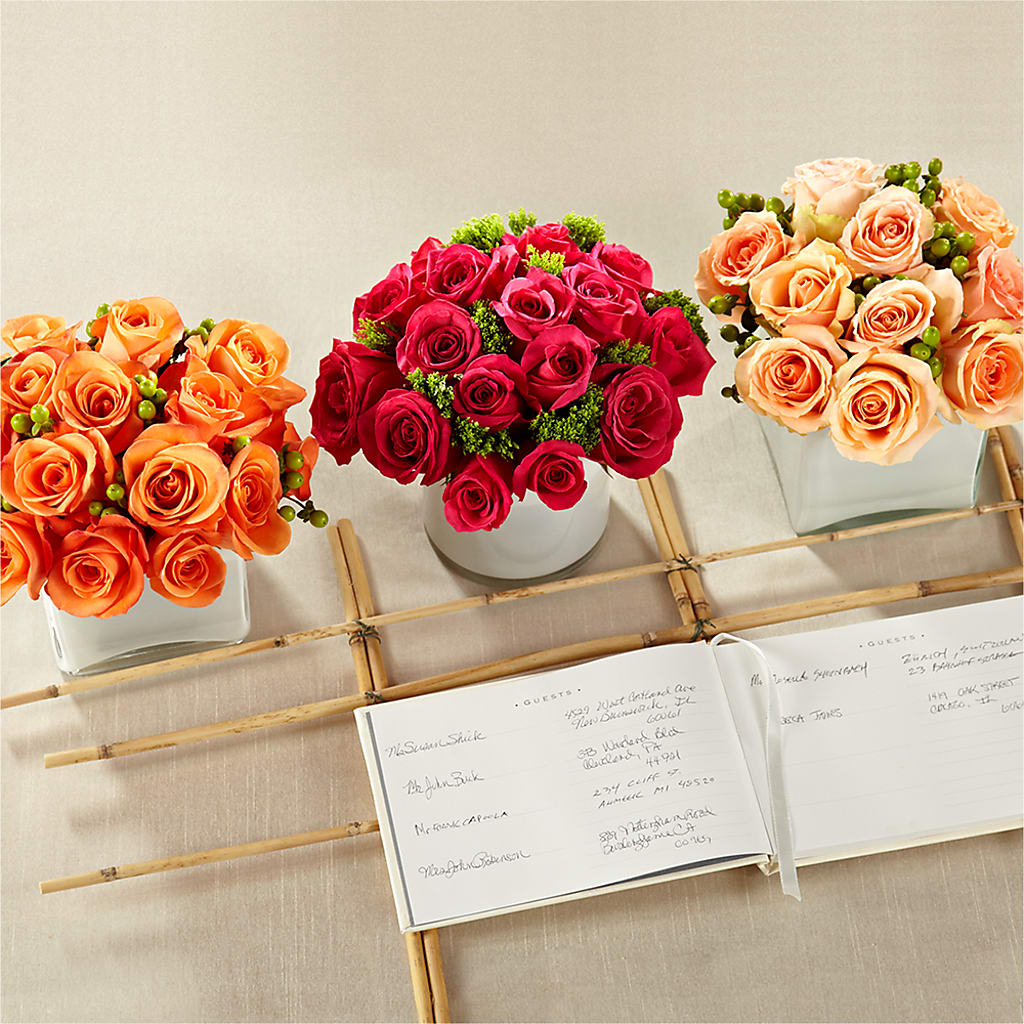 Dawn Rose Centerpiece – Guilles Flowers Santa Clara, San Jose CA