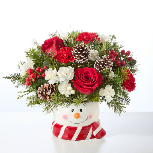 Jolly Snowman Bouquet –  Guilles Flowers Santa Clara, San Jose CA