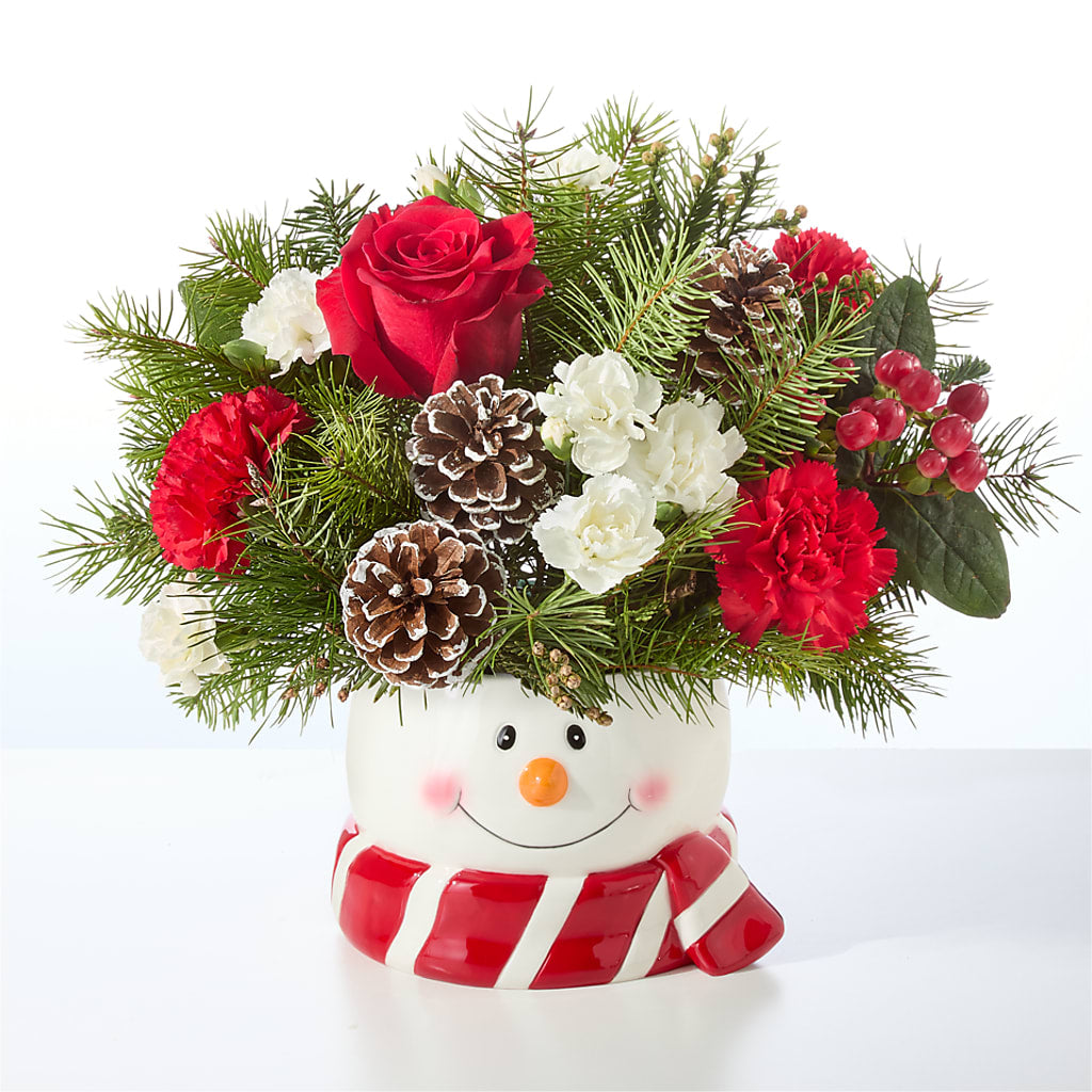 Jolly Snowman Bouquet –  Guilles Flowers Santa Clara, San Jose CA