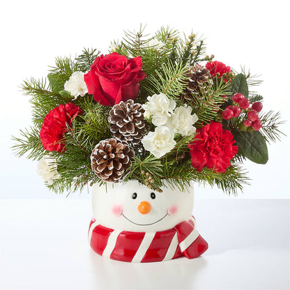 Jolly Snowman Bouquet –  Guilles Flowers Santa Clara, San Jose CA