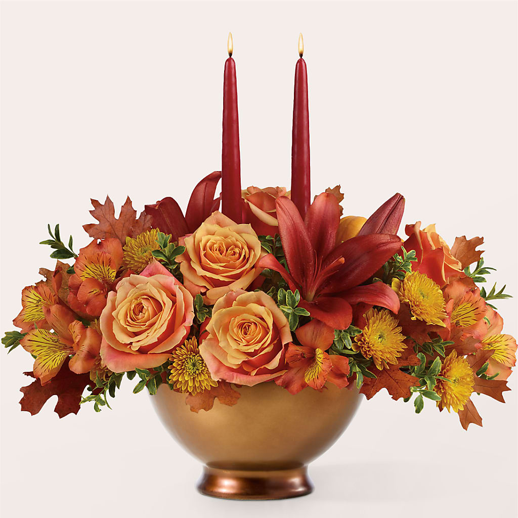 Harvest Table Centerpiece –  Guilles Flowers Santa Clara, San Jose CA