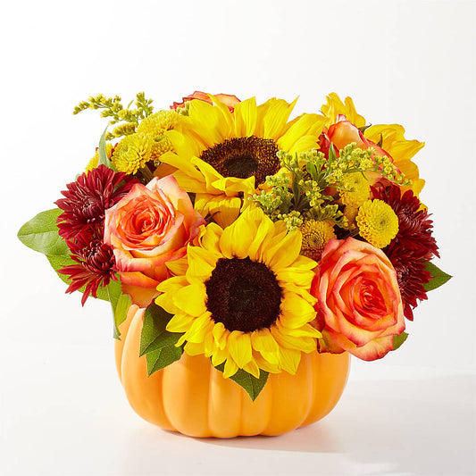 Golden Gourd Pumpkin Bouquet –  Guilles Flowers Santa Clara, San Jose CA