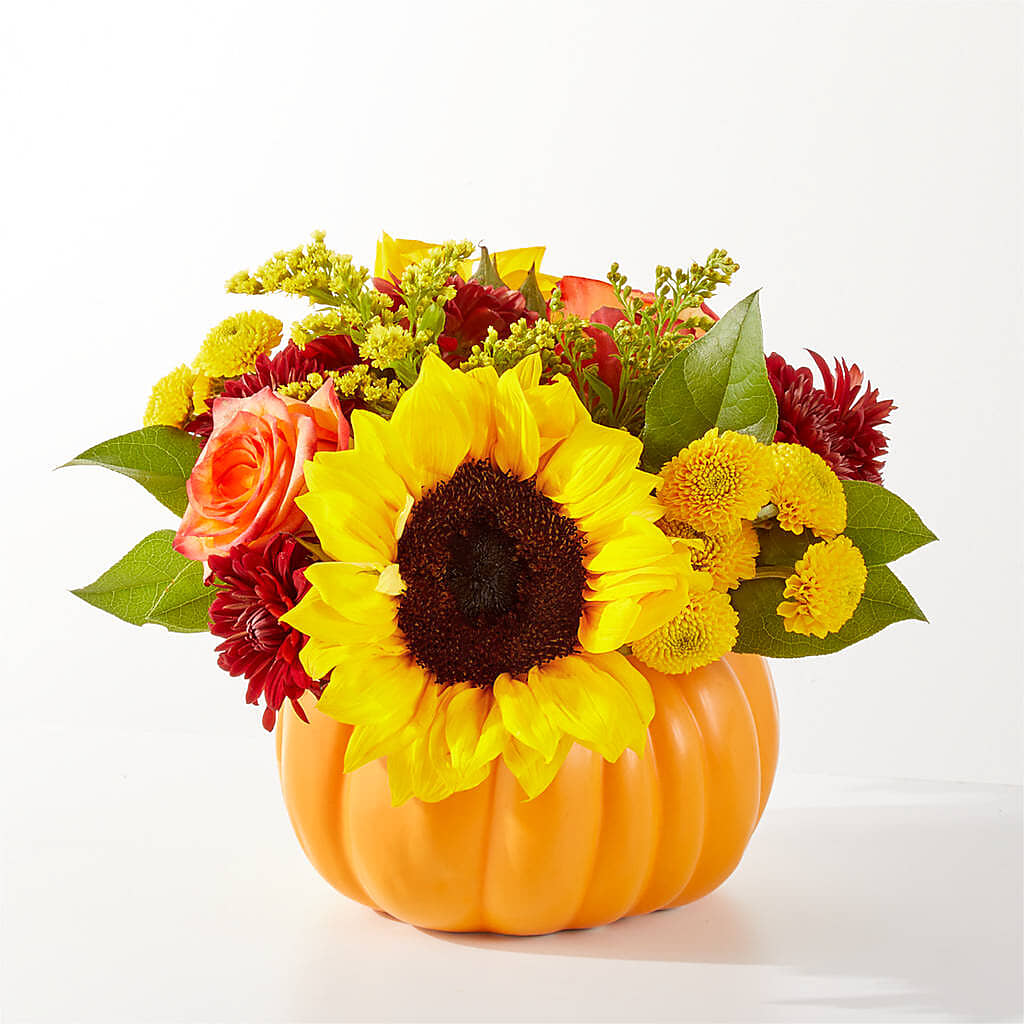 Golden Gourd Pumpkin Bouquet –  Guilles Flowers Santa Clara, San Jose CA