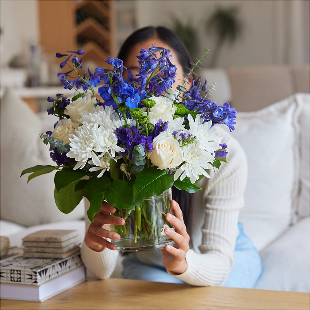 Cerulean Waves Bouquet –  Guilles Flowers Santa Clara, San Jose CA
