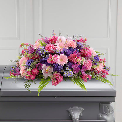 Glorious Garden Casket Spray –  Guilles Flowers Santa Clara, San Jose CA