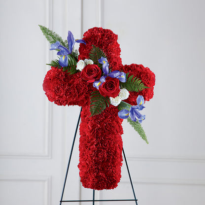 Faithful Hero Floral Cross –  Guilles Flowers Santa Clara, San Jose CA