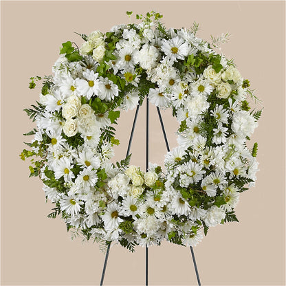 Faithful Wishes Wreath –  Guilles Flowers Santa Clara, San Jose CA