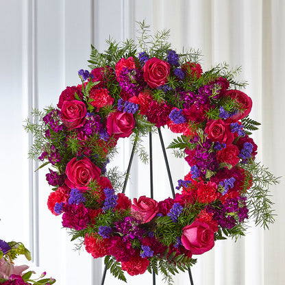 Calming Colors Wreath –  Guilles Flowers Santa Clara, San Jose CA