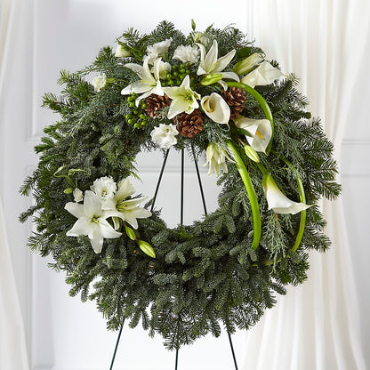 Greens of Hope Wreath –  Guilles Flowers Santa Clara, San Jose CA