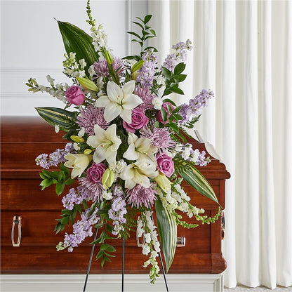Grateful Hearts Standing Spray –  Guilles Flowers Santa Clara, San Jose CA