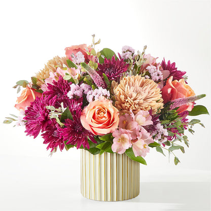 Berry Cobbler Bouquet with Ivory Vase –  Guilles Flowers Santa Clara, San Jose CA