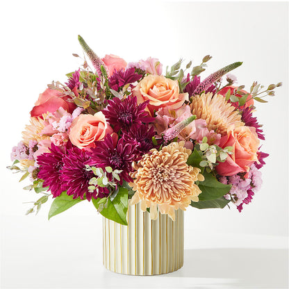 Berry Cobbler Bouquet with Ivory Vase –  Guilles Flowers Santa Clara, San Jose CA