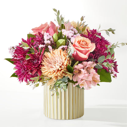 Berry Cobbler Bouquet with Ivory Vase –  Guilles Flowers Santa Clara, San Jose CA