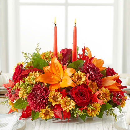 Autumn's Embrace Centerpiece –  Guilles Flowers Santa Clara, San Jose CA