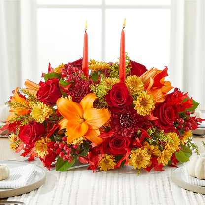 Autumn's Embrace Centerpiece –  Guilles Flowers Santa Clara, San Jose CA